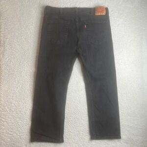Levis 569 Loose Straight Jeans Mens 36x27 Black Denim Pants 00569-012